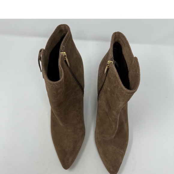 Isola Antonella Suede Fringe Wedge Ankle Boot Tan Nude Women's size 8 - Picture 5 of 10